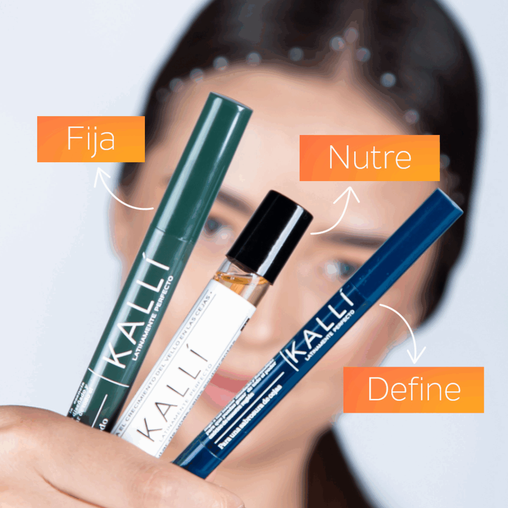 Productos Kallí para fijar, nutrir y definir cejas disponibles en Samsara Madrid.